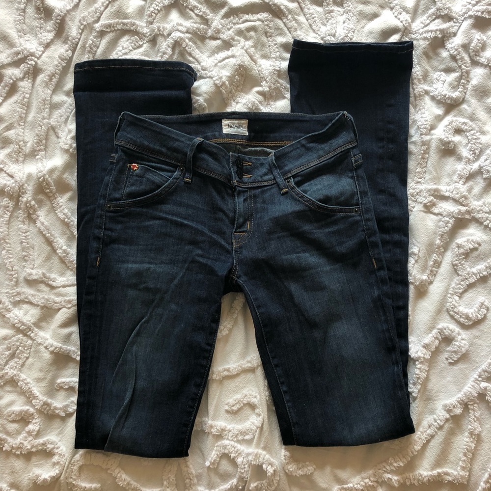 Hudson dark blue baby boot jeans, soft & stretchy
